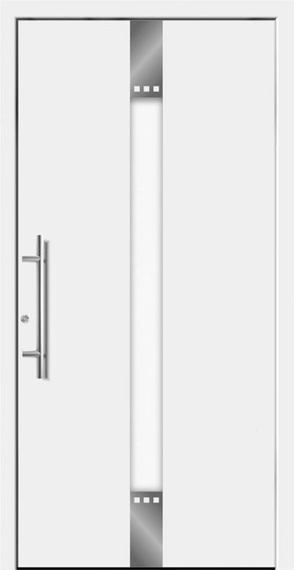 Splendoor Moderno M440/P Aluminium-Haustür mit Glaseinsatz, Weiß, B/H: 110 x 210 cm, Anschlag Links - Bild 1