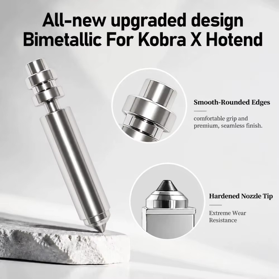 Anycubic Kobra X Upgrade Set mit Bimetall-Düse, KX Düsensockel und KX Bürste in Silber - Bild 3