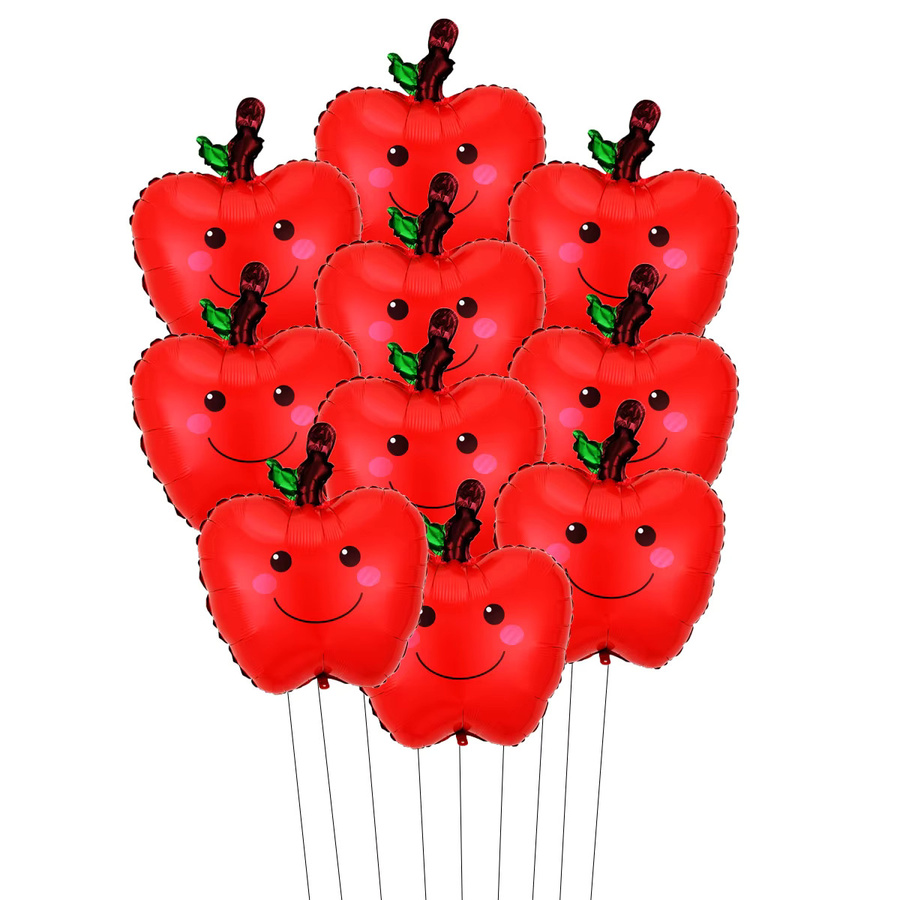 Rote Apfel Folienballons für die Back to School Dekoration im Klassenzimmer und Schulhof - Bild 2