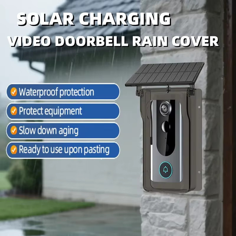 Tuya luxuglow Solar Video Türklingel mit 1080P Kamera, IP65 Outdoor WLAN Intercom, 2-Wege-Audio und Bewegungserkennung, transparent - Bild 2