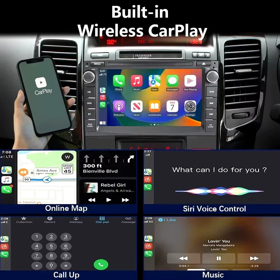 CHSTEK Android Autoradio für Kia Ceed ED Venga (2007-2016) mit Carplay, GPS, WiFi und Bluetooth 5.0 in Schwarz - Bild 2