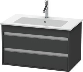 Duravit Waschtischunterschrank Ketho in Grau Matt mit 2 Schubladen, wandhängend, B/T: 80 x 47,5 cm - Bild 1