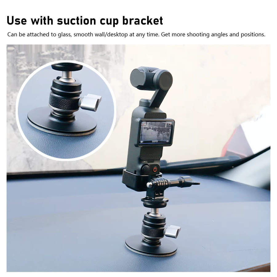 DJI Osmo Pocket 3 Aluminium Schutzrahmen mit Schnellspanner Halterung in Schwarz - Bild 4