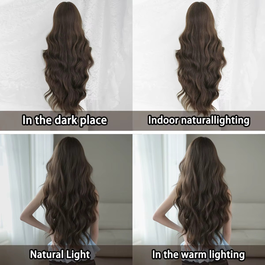 7JHH WIGS Perücke Wasserwellen, Kühles Braun, Damen - Bild 4