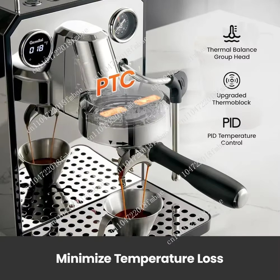 Owl Espressomaschine aus Edelstahl in Silber mit 15 Bar Druck und Dampfdüse für Milch aufschäumen - Bild 2
