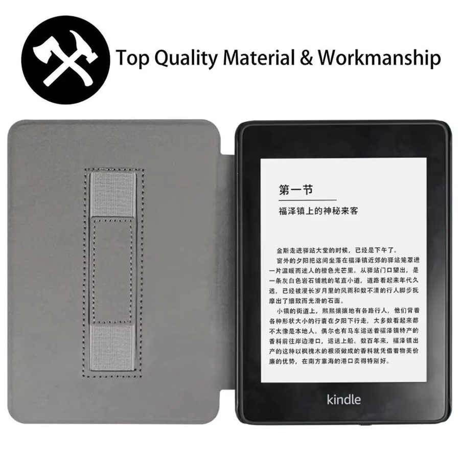 Chamqin-Teen Griffhülle für Kindle Paperwhite 6/6,8 Zoll, Schutzhülle in Braun, passend für die 1. bis 11. Generation (2018-2022) - Bild 2
