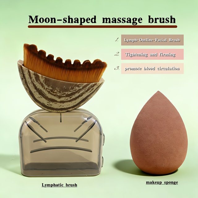 Moon Lymphatic Brush & Schwamm-Set, Gesichtsmassager, Unisex - Bild 1