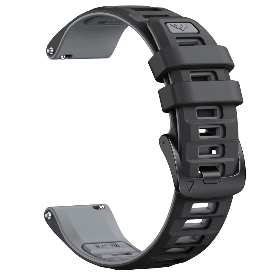galaone Uhrenarmband Silikon, 20mm, Schwarz, Unisex - Bild 1
