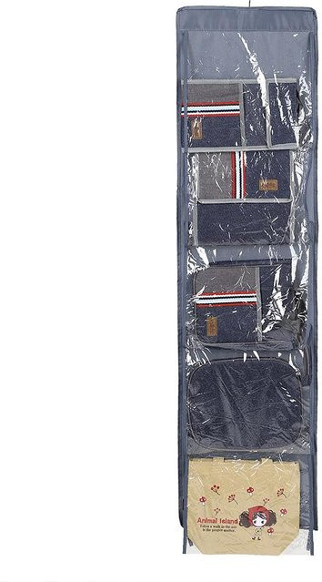 CosyHome Faltbarer Hängeaufbewahrungs-Organizer mit 10 Taschen für Handtaschen und Geldbörsen, Dunkelgrau - Bild 1