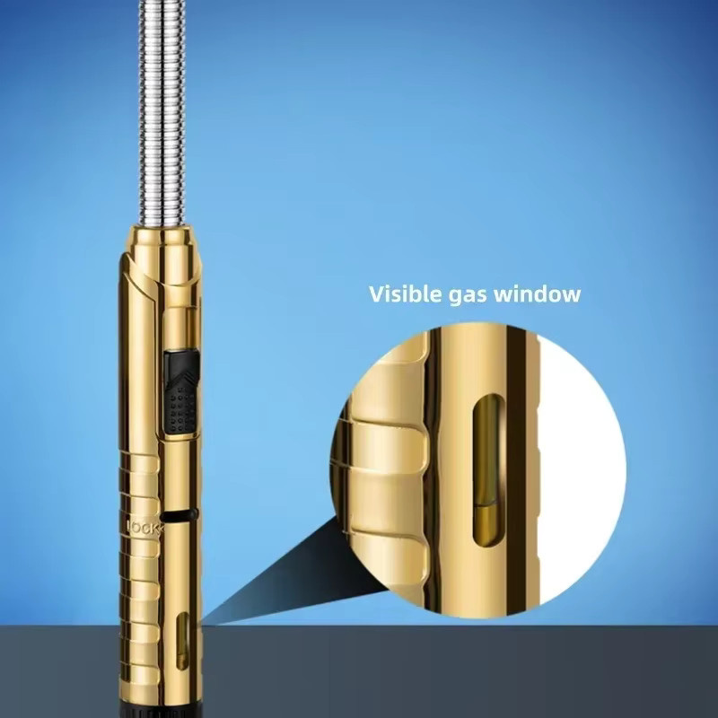 360 Grad Schlauch-Schweißpistole Jet Blue Flame Butangas-Fackel in Blau und Gold für Outdoor, Grill und Küche - Bild 4