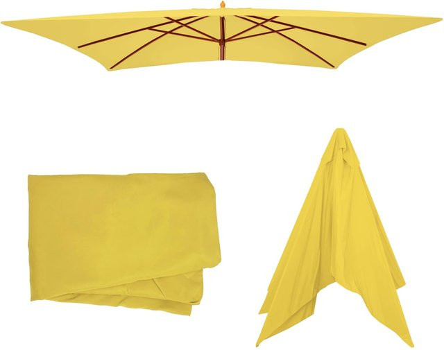 MCW Ersatz-Bezug für Sonnenschirm Lissabon aus Polyester, Gelb, B: 390 cm, H: 290 cm - Bild 1
