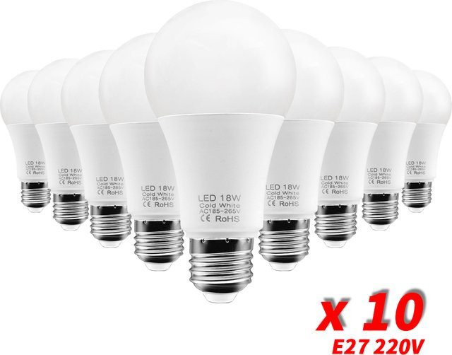 10er Set PARKSON LED Glühbirnen E27 Cool White - Bild 1
