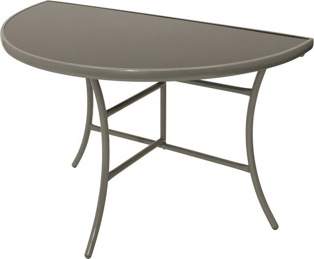 DEGAMO Wandtisch Palermo halbrund aus Metall und Glas in Schwarz - Bild 1