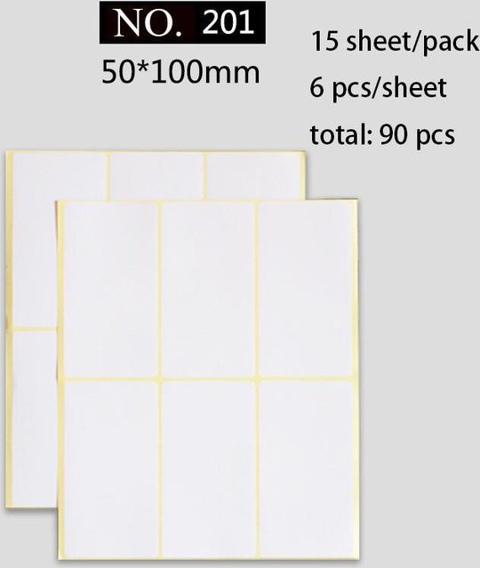Selbstklebende weiße Kraftpapier-Notizetiketten von beautybaby zum Beschreiben für deine DIY-Markierungen und Klassifizierungen - Bild 1