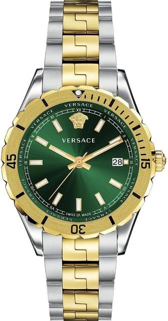Versace Armbanduhr, Quarz, Edelstahl, Bicolor, Grün, 42 mm, Damen - Bild 1