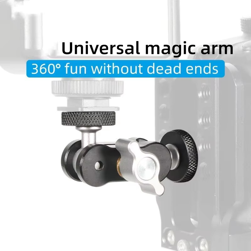 Universelle Mini Magic Arm Verstellhalterung aus Aluminiumlegierung in Schwarz für Fotografie und Handy-Zubehör - Bild 4