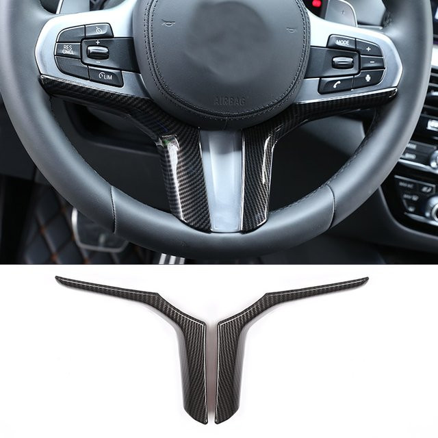 Suetlcoity Carbon Faser Lenkrad Schalter Zierleisten Set in Schwarz für BMW 2er bis 8er Serie sowie X3 X4 X6 X7 - Bild 1