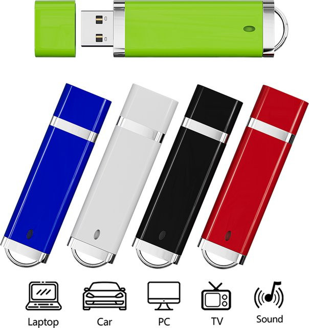 JASTER USB-Stick in Feuerzeug-Optik mit USB-A Anschluss, Schwarz - Bild 1