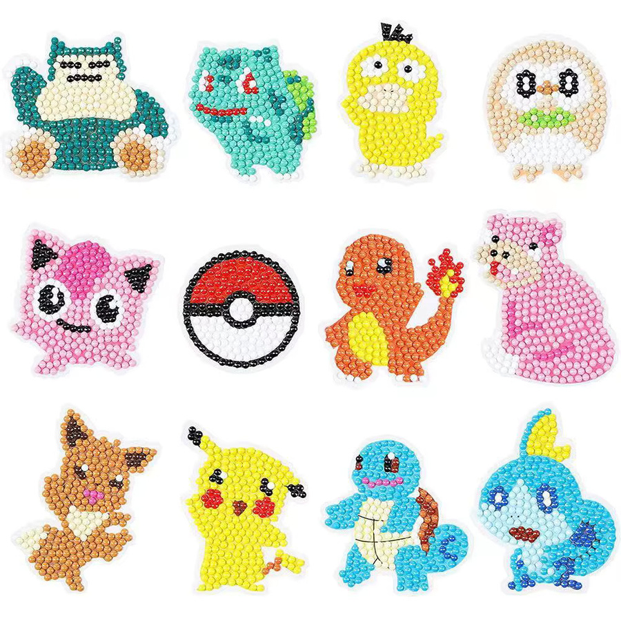 Potdemiel 5D-Diamantgemälde Cartoon-Pikachu DIY-Set für Kinder mit unregelmäßigen Bohrern - Bild 2