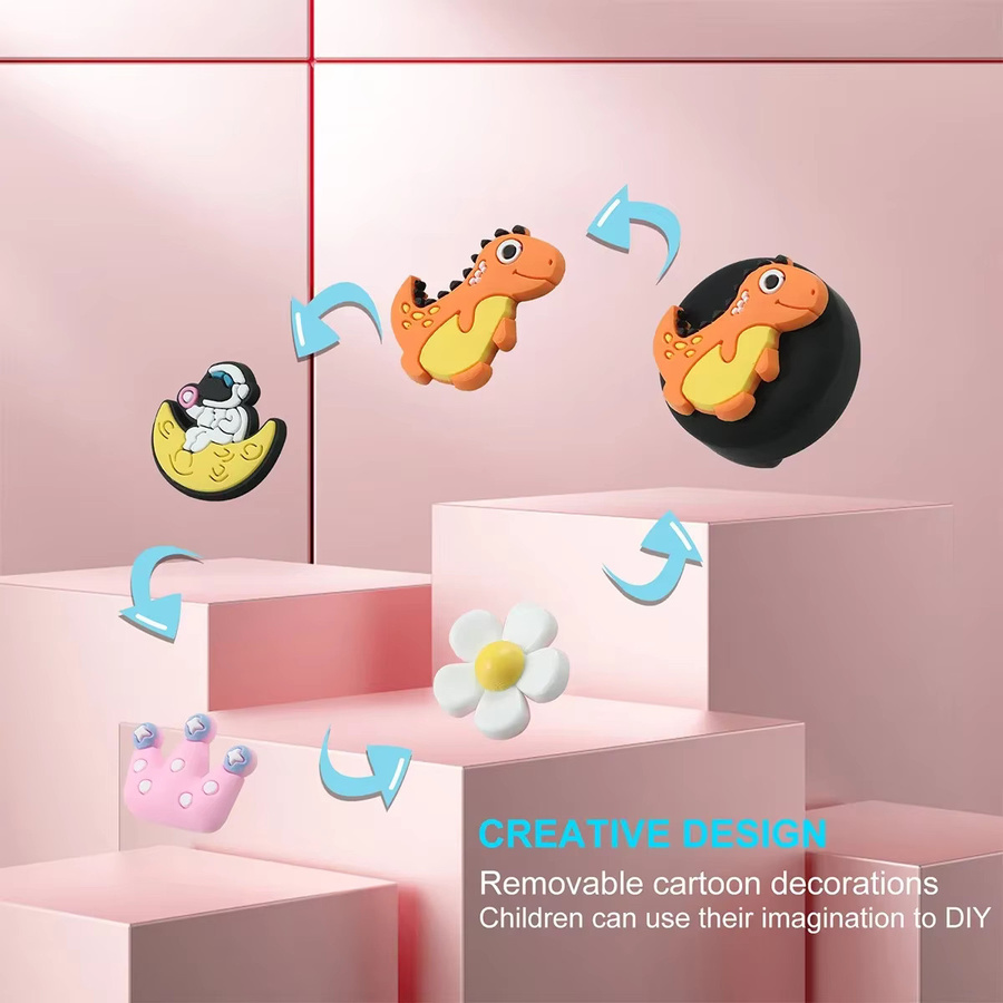 Apple AirTag-Halterung für Kinder aus wasserdichtem Silikon für Schnürsenkel und Riemen in Pink und Multicolour - Bild 3