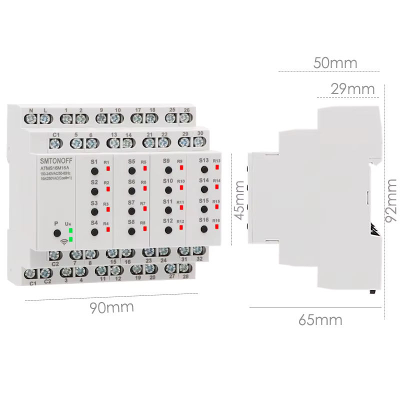 Tuya Smart-Schalter mit 16 isolierten Kanälen über WLAN, intelligenter Timer und Sprachsteuerung ohne Verlängerungsschalter - Bild 4
