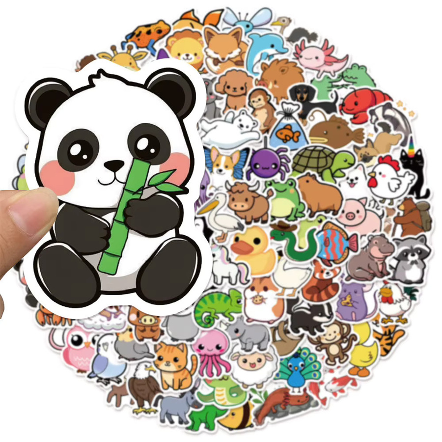 Lustige Niedliche Tier-Cartoon-Aufkleber Kawaii Katze Hund Panda, Sticker, multicolour - Bild 2