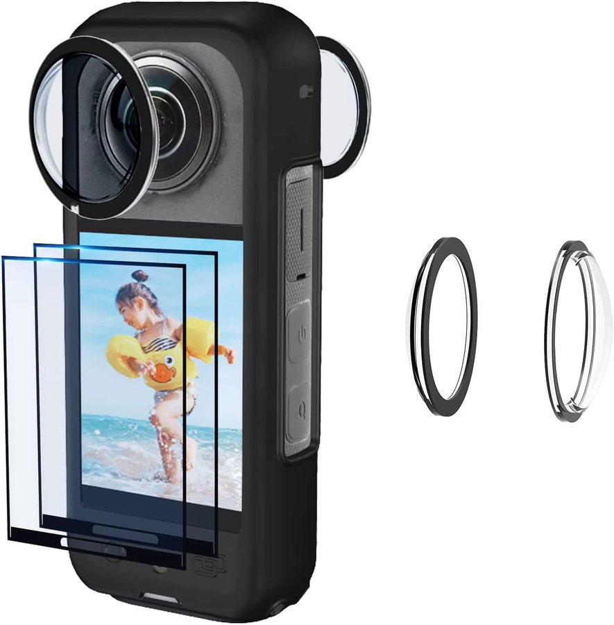 Insta360 X3 Objektivschutzabdeckung aus gehärtetem Glas in Transparent für das 360 Grad Kameraobjektiv - Bild 5