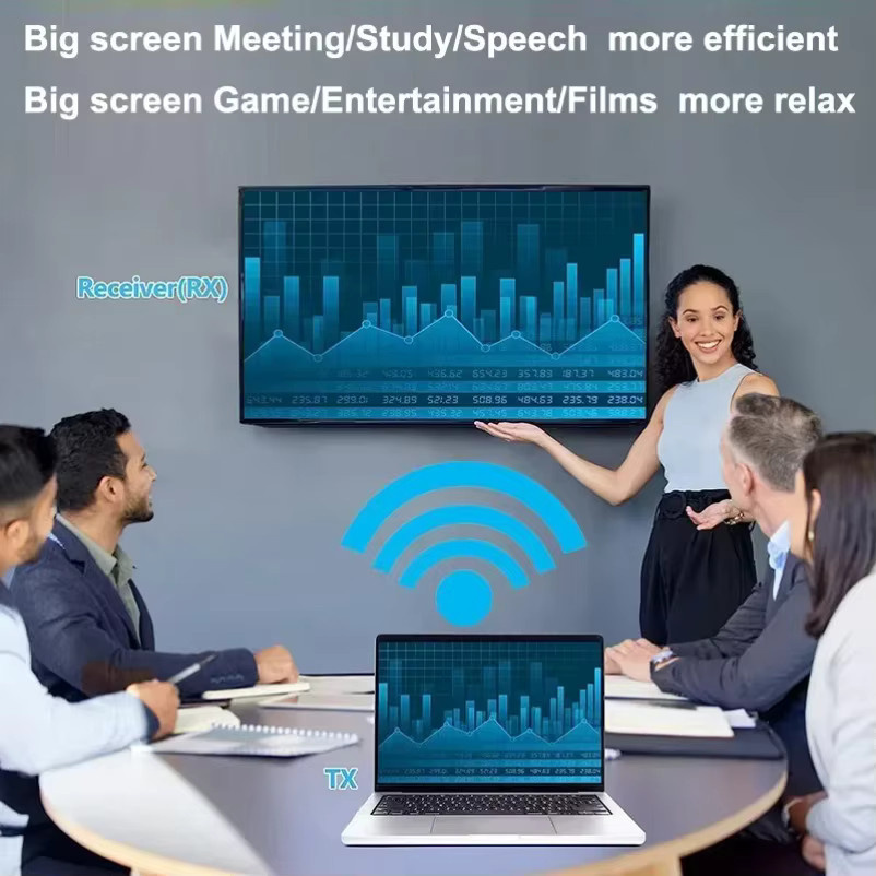 VIKEFON Kabelloser HDMI Sender und Empfänger Set in Silber für 4K UHD Video-Übertragung bis 150m mit Plug & Play für PC, Laptop, TV-Box, Monitor und Projektor - Bild 4