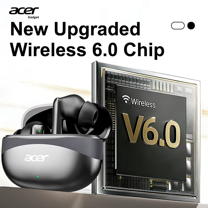 Acer Ohr750 Enc Kabellose Kopfhörer in Silber mit Anrufgeräuschunterdrückung und Surround-Sound-Effekt - Bild 3