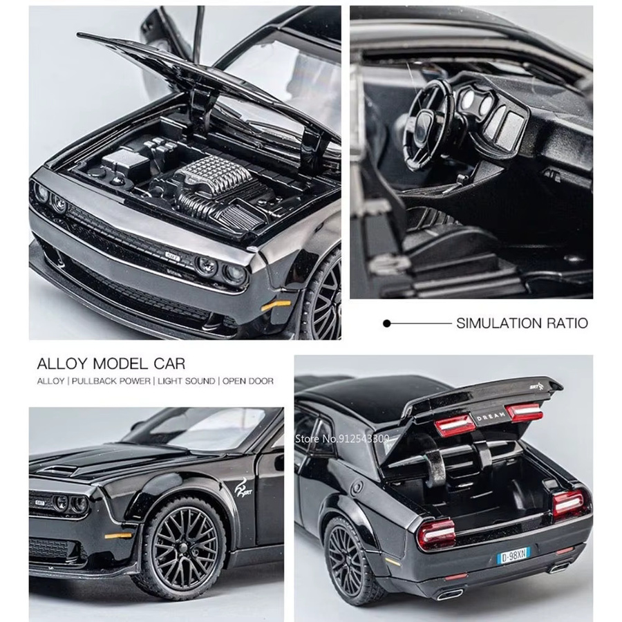 RMZ city Hellcat Automodell, 1:32 Maßstab, mit Licht und Sound, lila - Bild 6