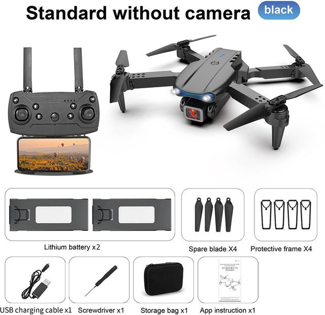 LYZRC K3 RC Drohne 4K HD Quadcopter mit Hindernisvermeidung und FPV in Schwarz - Bild 1