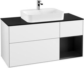 V&B Waschtischunterschrank Finion in Weiß glänzend lackiert, Breite: 120 cm, Tiefe: 50,1 cm, Höhe: 50,1 cm - Bild 1