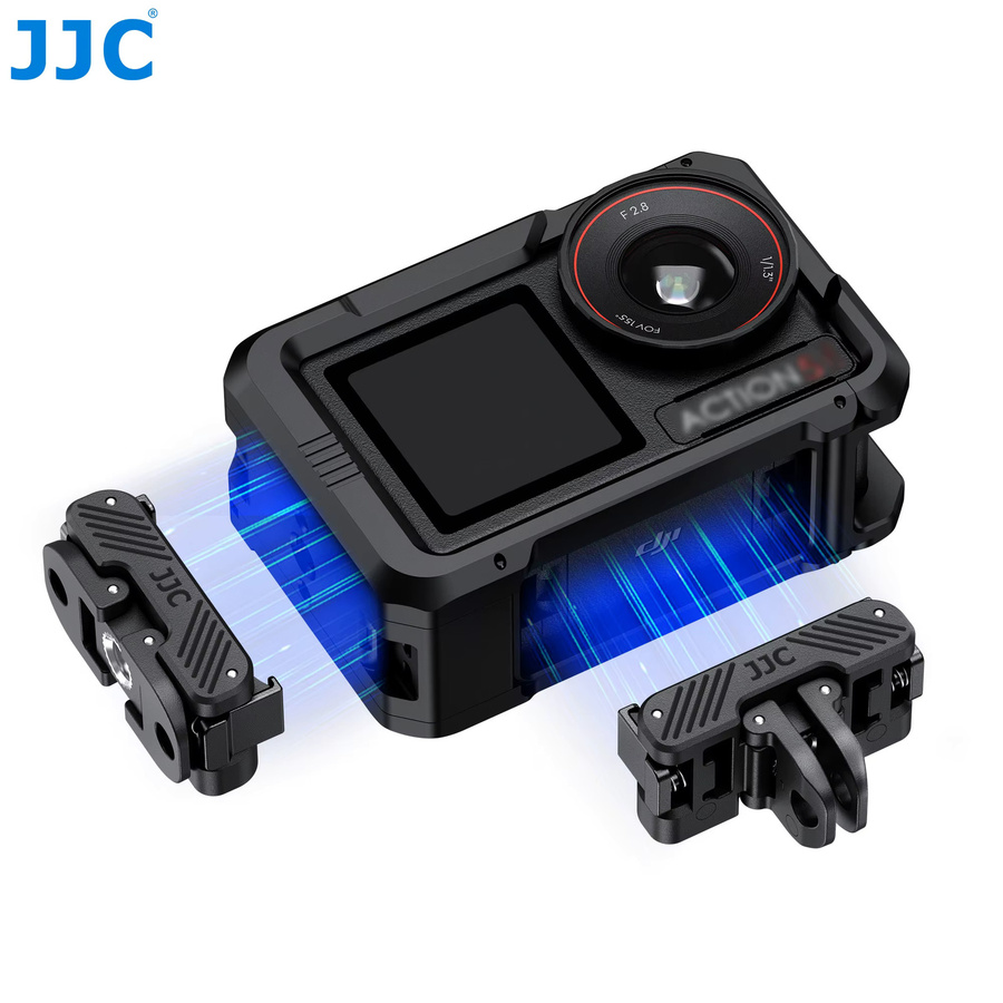 JJC Magnetische Schnellwechselhalterung für DJI Osmo Action 5 Pro, 4 und 3 in Schwarz - Bild 7