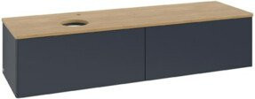 V&B Waschtischunterschrank Antao ohne Frontstruktur, Wandhängend, Eiche Honig, B/T: 160 x 50 cm - Bild 1