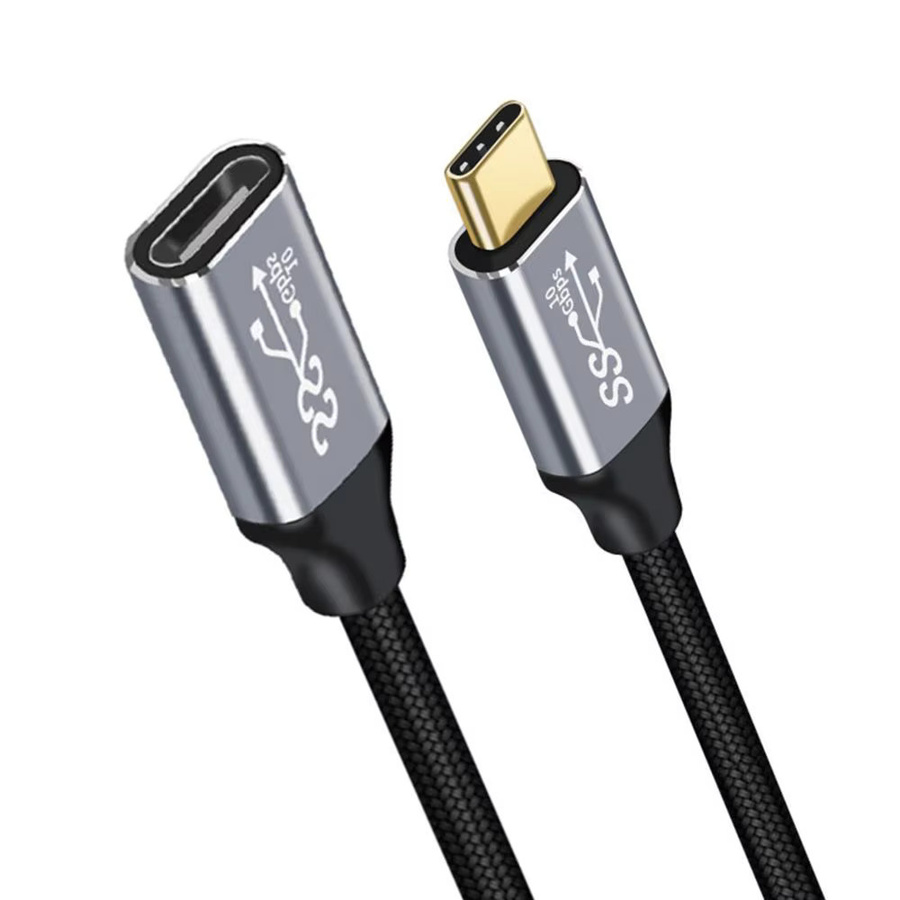 MIIQNUS USB-C Verlängerungskabel mit 100W PD Schnellladefunktion, USB 3.1 Gen 2 Datenleitung mit 10 Gbit/s und 4K @ 60Hz Videoübertragung, Schwarz - Bild 6