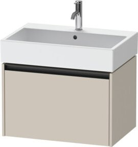 Duravit Waschtischunterschrank Ketho.2 in Beige Matt, wandhängend mit 1 Auszug, B/T: 68,4 x 46 cm - Bild 1