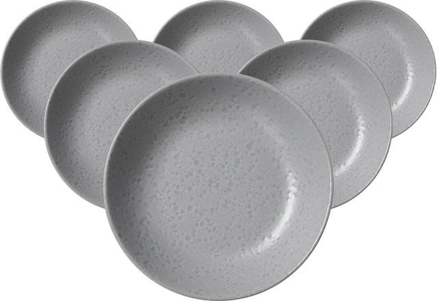 Ritzenhoff & Breker Suppenschalen Kitwe aus Steinzeug, Grau, 6er Set, Durchmesser: 20 cm - Bild 1