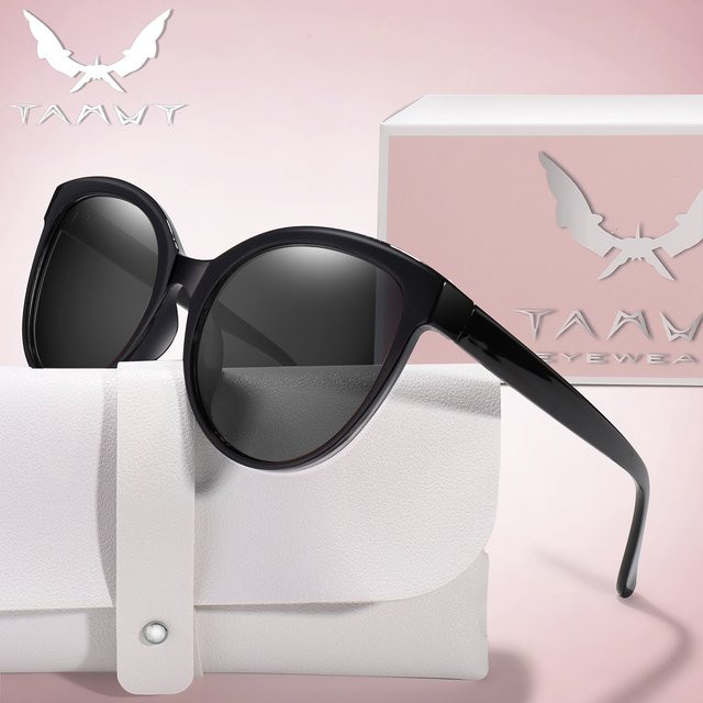 TAMWY Sonnenbrille, oval, Vollrand, Kunststoff, schwarz, Damen - Bild 1