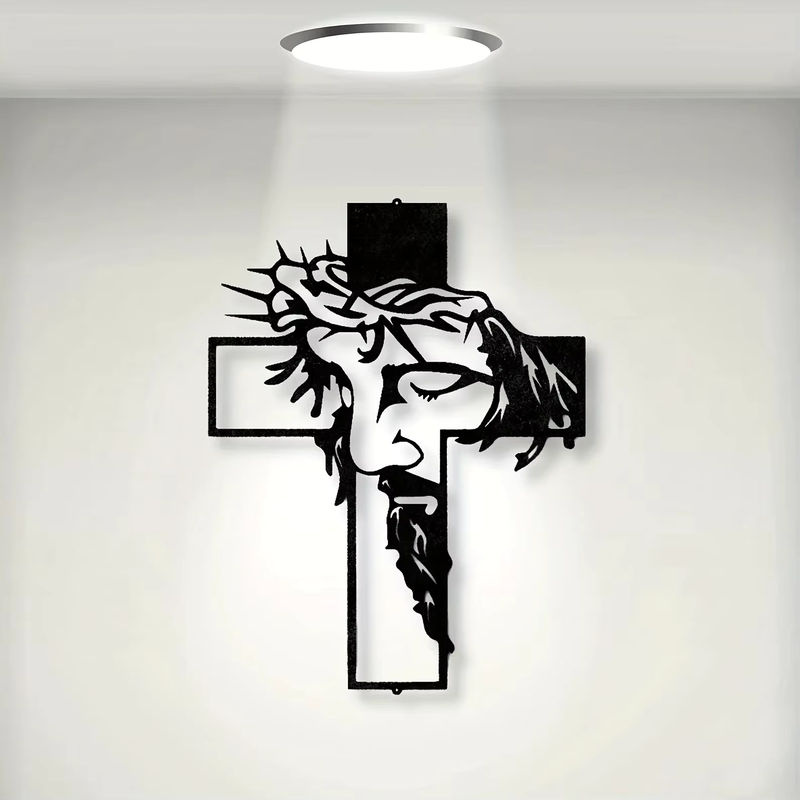 CIFBUY Metall-Kreuz-Wanddekoration in Schwarz für Ostern und Erntedank - Bild 2