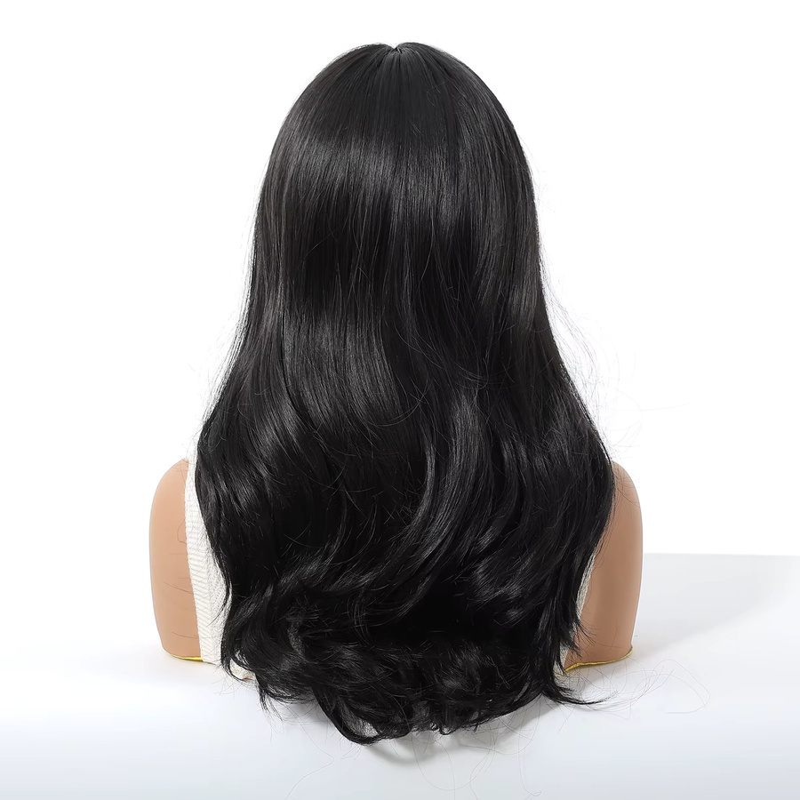 EASIHAIR Perücke, schwarz, mittellang, lockere Wellen, Damen - Bild 2