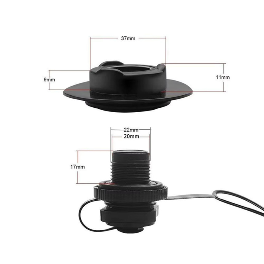 Intex 2in1 Boston Schraubventil für Schlauchboote und Luftmatratzen in Schwarz - Bild 4