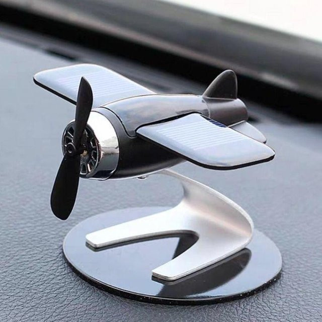 Solarflugzeug, schwarz, Auto-Spielzeug - Bild 1