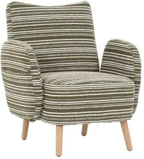 PXloue Stoff Sessel mit Kreismuster und Holzbeinen B/T/H: 77 x 81 x 87 cm - Bild 1