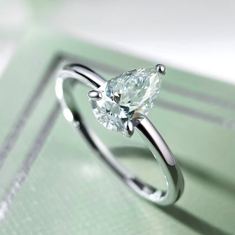 OEVAS Ring, 925 Silber, Moissanit, Damen - Bild 3