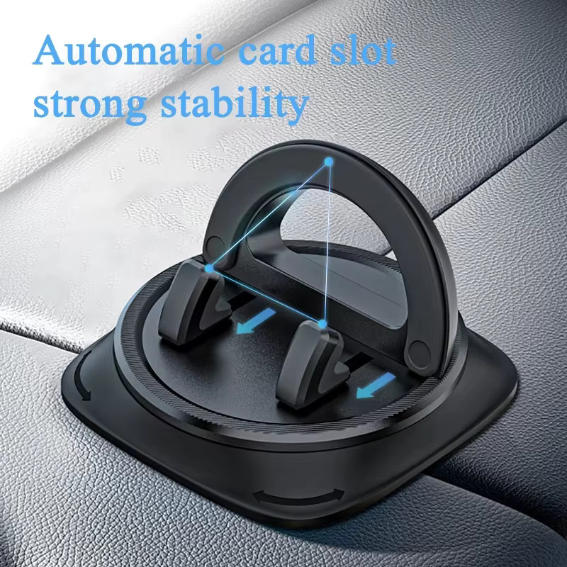 Universeller 360-Grad-Handyhalter für das Auto, drehbarer Armaturenbretthalter in Schwarz - Bild 3