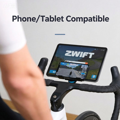CYCPLUS Z7 Fahrrad-Handyhalterung in Schwarz als flache Halterung für Indoor-Cycling-Training und iPad - Bild 1