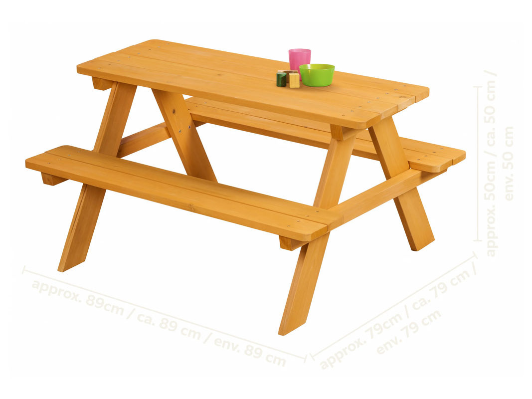 LIVARNO Kinder-Sitzgarnitur aus Holz in Braun - Bild 4