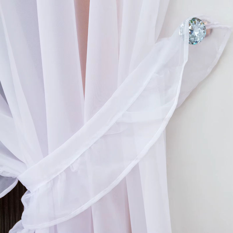 FLYINGCURTAINS Gardine mit Rüschensaum in Weiß, halbtransparenter Fenstervorhang mit Rod Pocket, Breite: 150 cm, Höhe: 150 cm - Bild 4