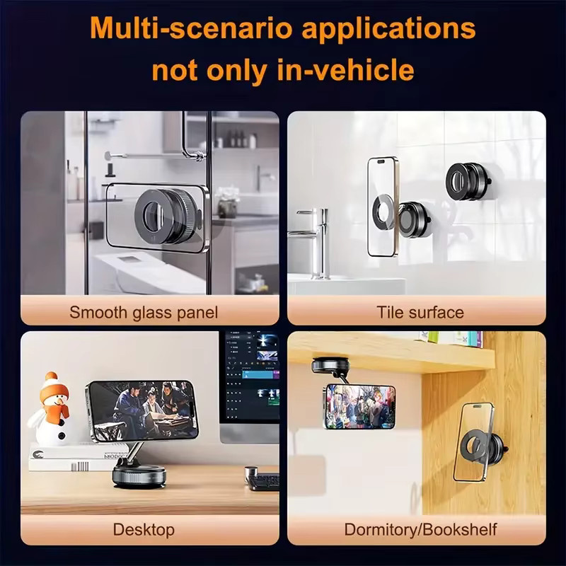 MagSafe magnetischer Autotelefonhalter in Weiß mit 360 Grad Rotation und starker Adsorption - Bild 5