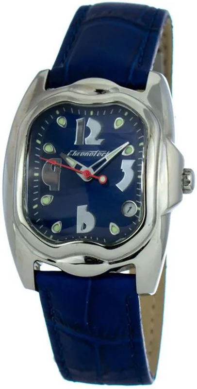 Chronotech Damen Armbanduhr CT7274L-03 mit blauem Zifferblatt und Quarzwerk - Bild 1